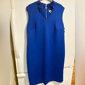 Calvin Klein Cobalt Blue Sleeveless Midi Dress